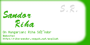 sandor riha business card